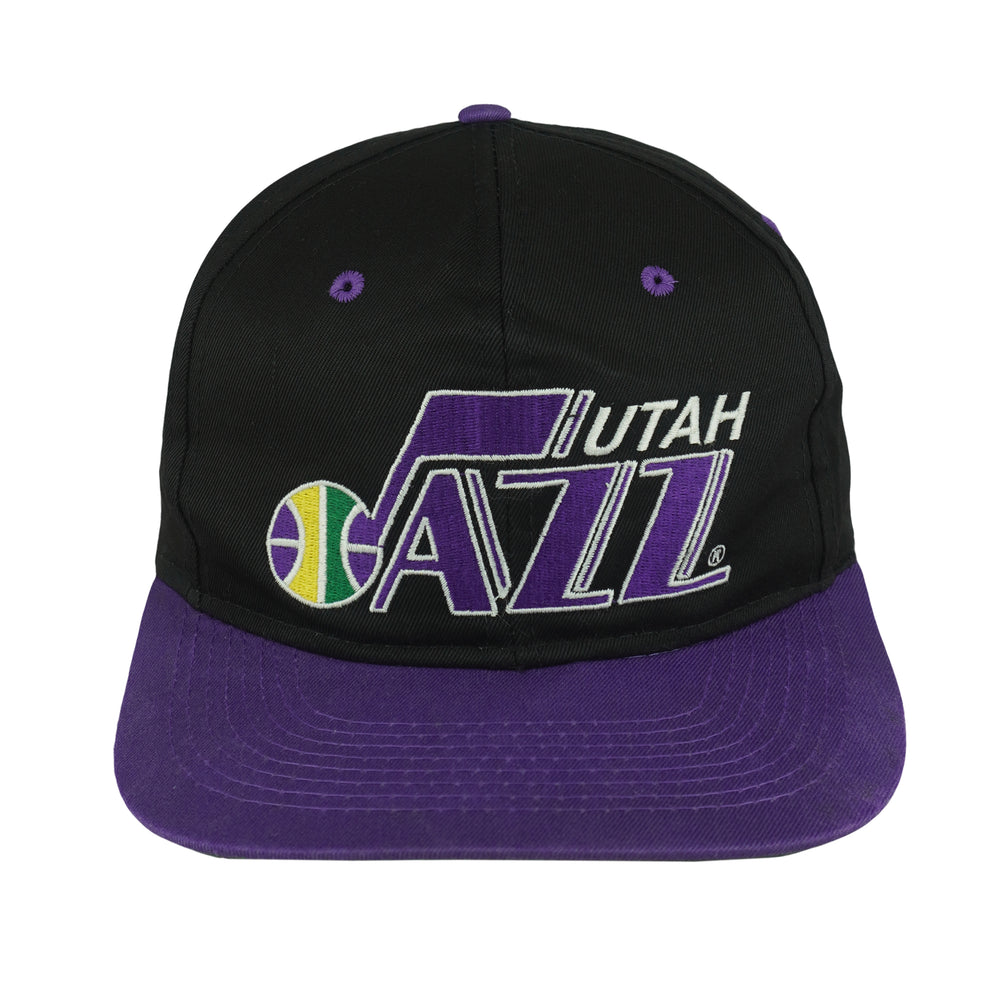 NBA (Logo 7) - Utah Jazz Embroidered Snapback Hat 1990s OSFA Vintage Retro Basketball