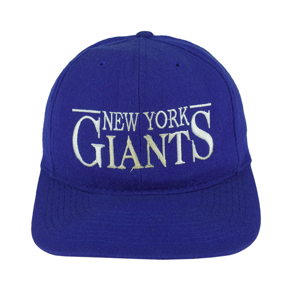 NFL (Annco) - New York Giants Embroidered Snapback Hat 1990s OSFA Vintage Retro Football