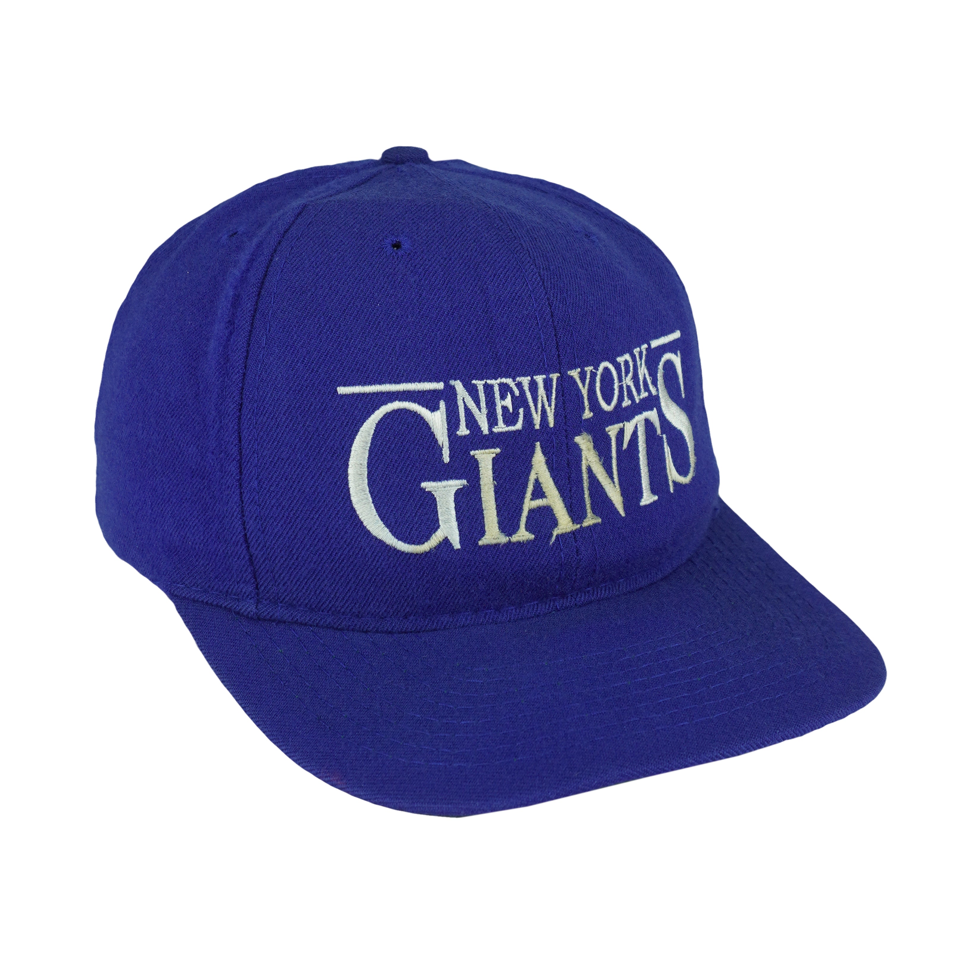 NFL (Annco) - New York Giants Embroidered Snapback Hat 1990s OSFA Vintage Retro Football