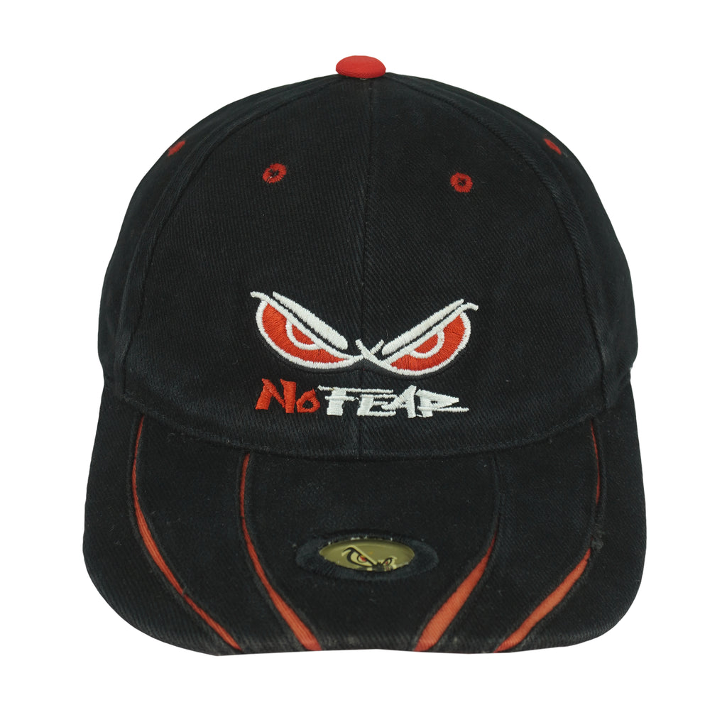 Vintage (No Fear) - Black Embroidered Adjustable Hat 1990s OSFA Vintage Retro