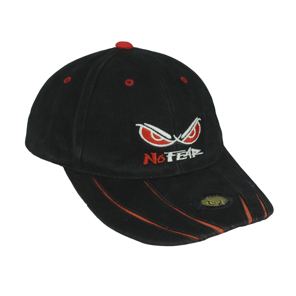 Vintage (No Fear) - Black Embroidered Adjustable Hat 1990s OSFA Vintage Retro