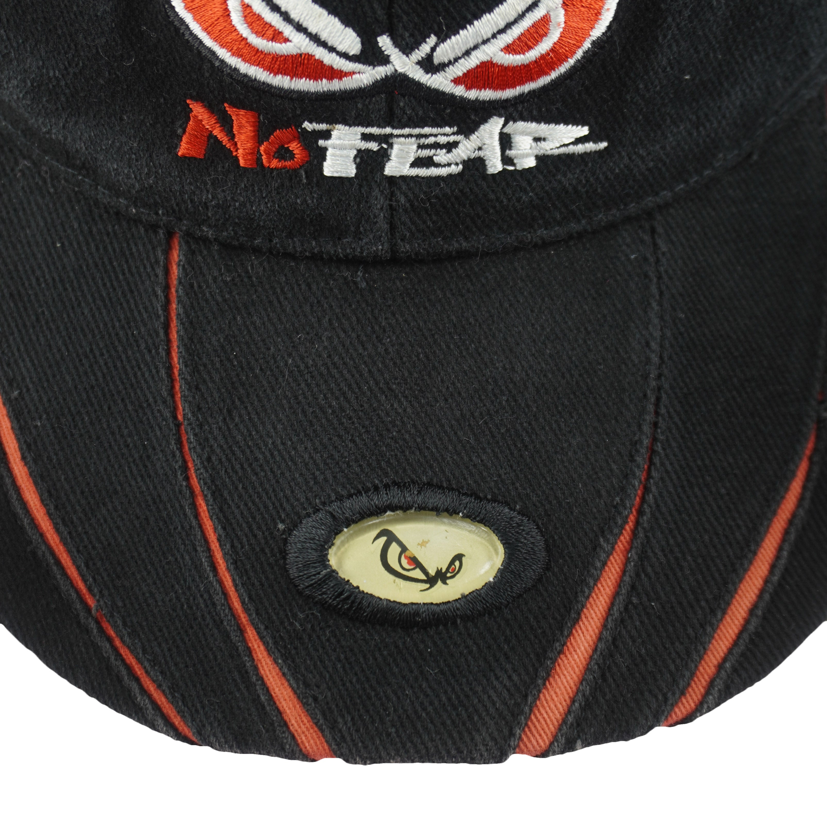 Vintage (No Fear) - Black Embroidered Adjustable Hat 1990s OSFA Vintage Retro