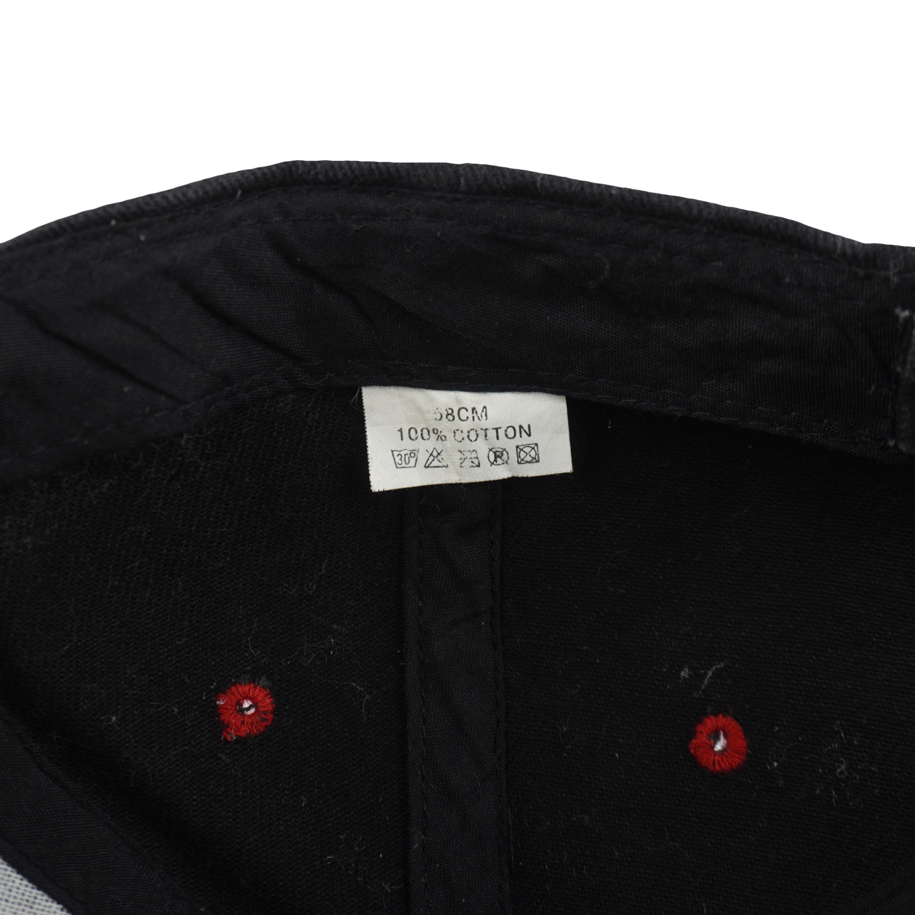 Vintage (No Fear) - Black Embroidered Adjustable Hat 1990s OSFA Vintage Retro