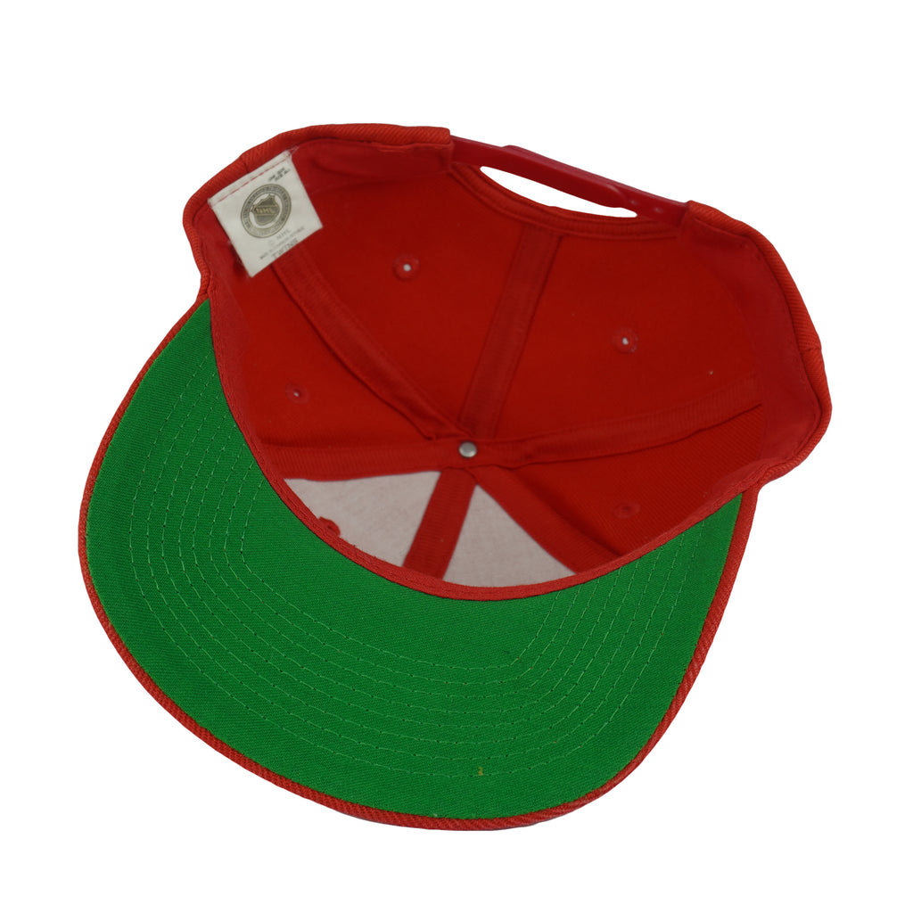NHL (Twins) - Red Carolina Hurricanes Embroidered Snapback Hat 1990s OSFA Vintage Retro Hockey