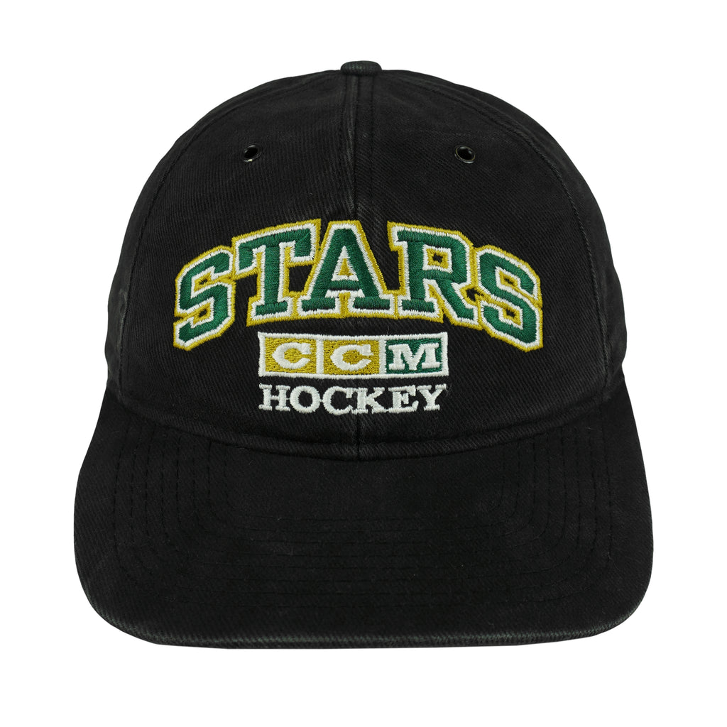 NHL (#1 Apparel) - Dallas Stars Spell-Out Strapback Hat 1990s OSFA Vintage Retro Hockey