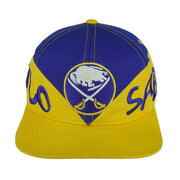 NHL - Buffalo Sabres Big Logo Snapback Hat 1990s OSFA Vintage Retro Hockey 