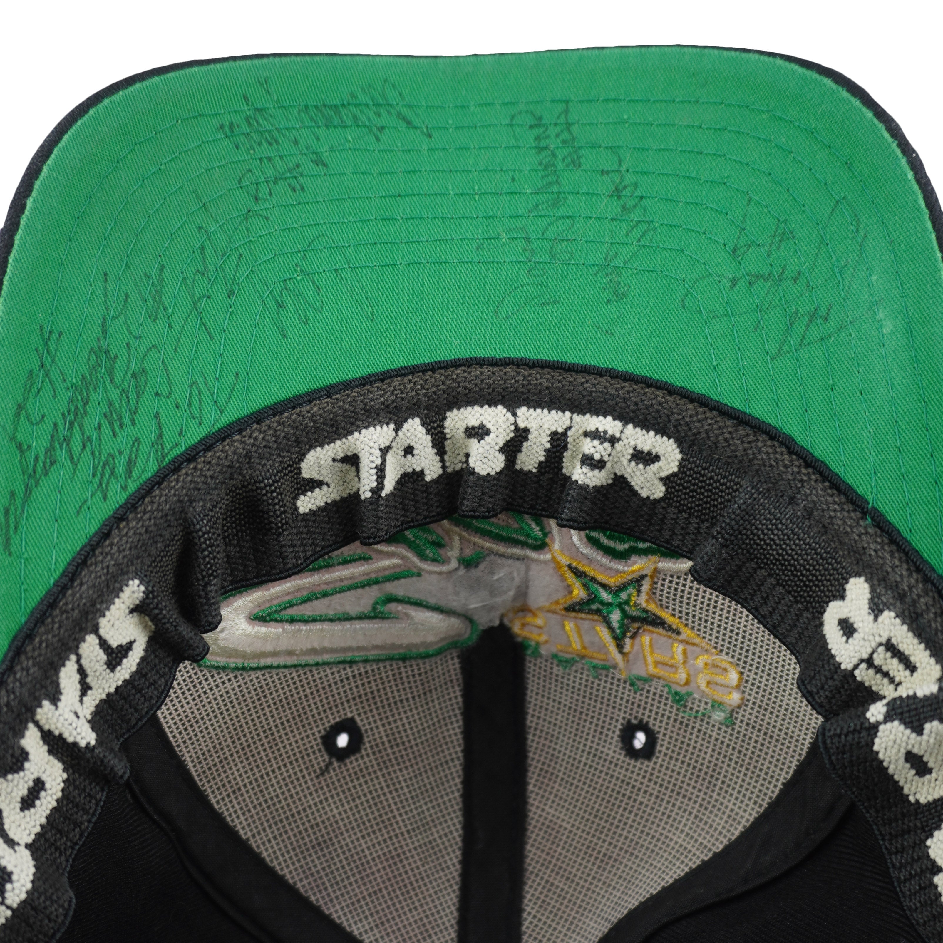 Starter (NHL) - Dallas Stars Spell-Out Deadstock Fitted Hat 1990s OSFA Vintage Retro Hockey