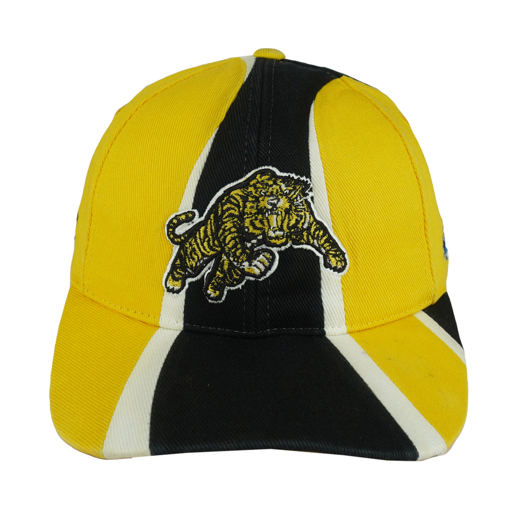 Reebok (CFL) - Hamilton Tiger-Cats Big Logo Strapback Hat 1990s OSFA Vintage Retro Football