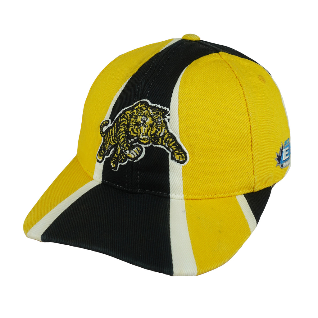 Reebok (CFL) - Hamilton Tiger-Cats Big Logo Strapback Hat 1990s OSFA Vintage Retro Football