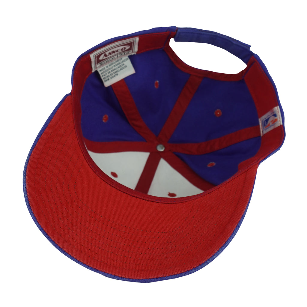 NBA (Annco) - Philadelphia 76ers Embroidered Strapback Hat 1990s OSFA Vintage Retro Basketball