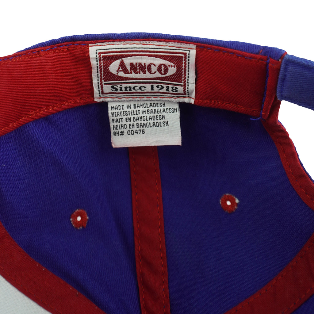 NBA (Annco) - Philadelphia 76ers Embroidered Strapback Hat 1990s OSFA Vintage Retro Basketball