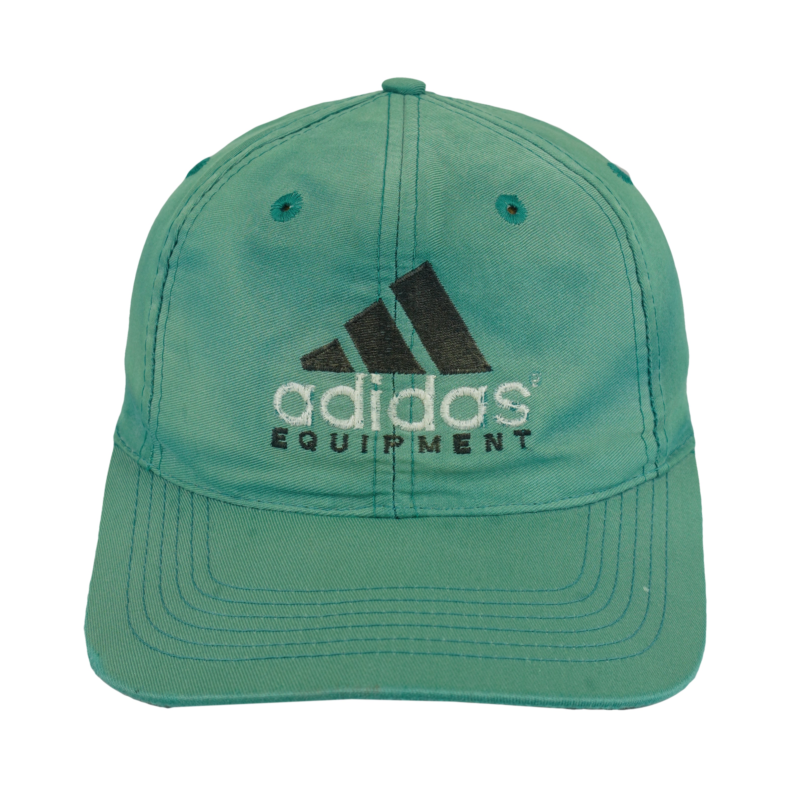 Adidas - Green Big spell-Out Snapback Hat 1990s OSFA Vintage Retro