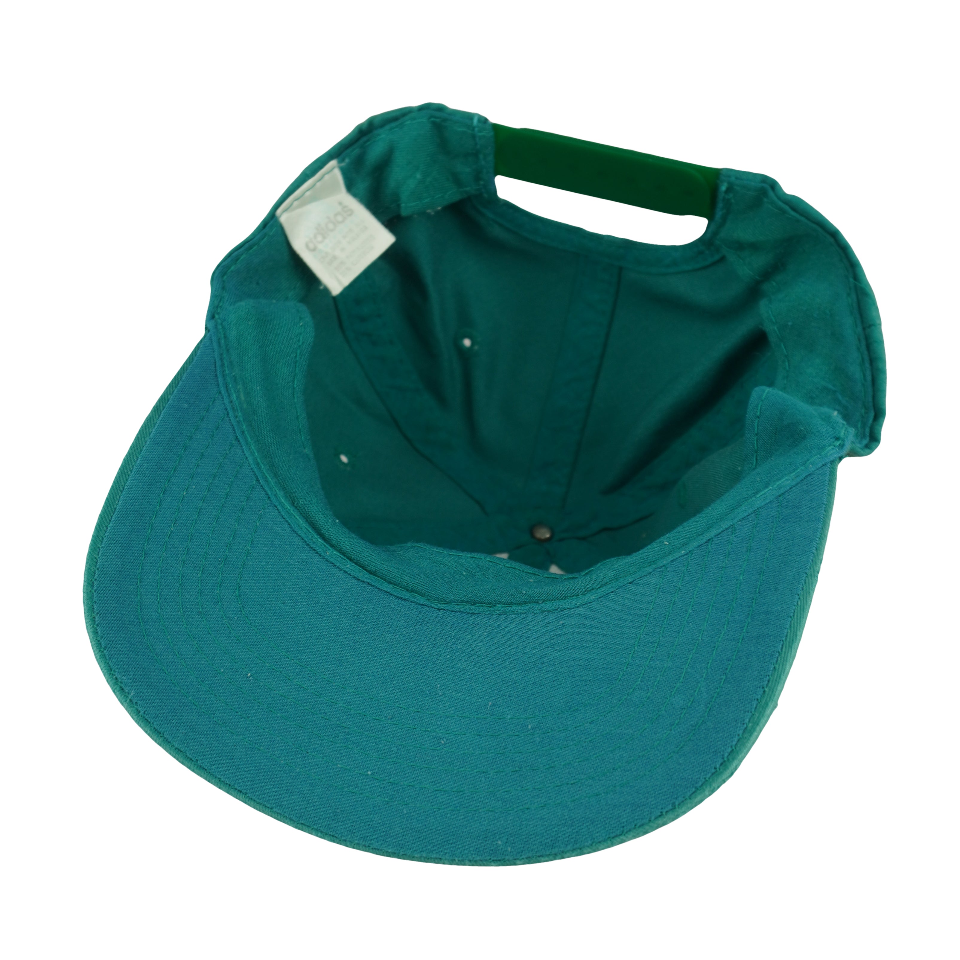 Adidas - Green Big spell-Out Snapback Hat 1990s OSFA Vintage Retro