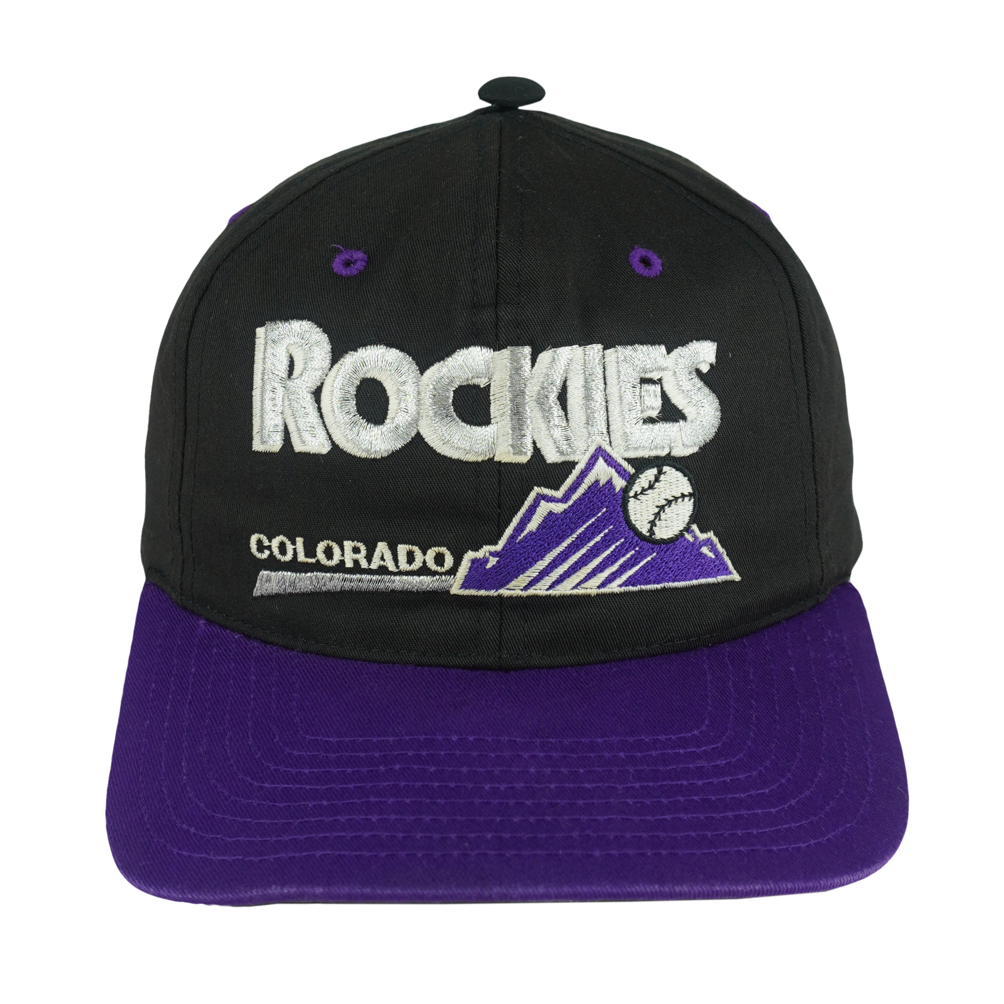 MLB (Twins) - Colorado Rockies Embroidered Snapback Hat 1990s OSFA Vintage Retro Baseball