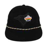 MLB - Toronto Blue Jays Big Logo Corduroy Strapback Hat 1990s OSFA Vintage Retro Baseball