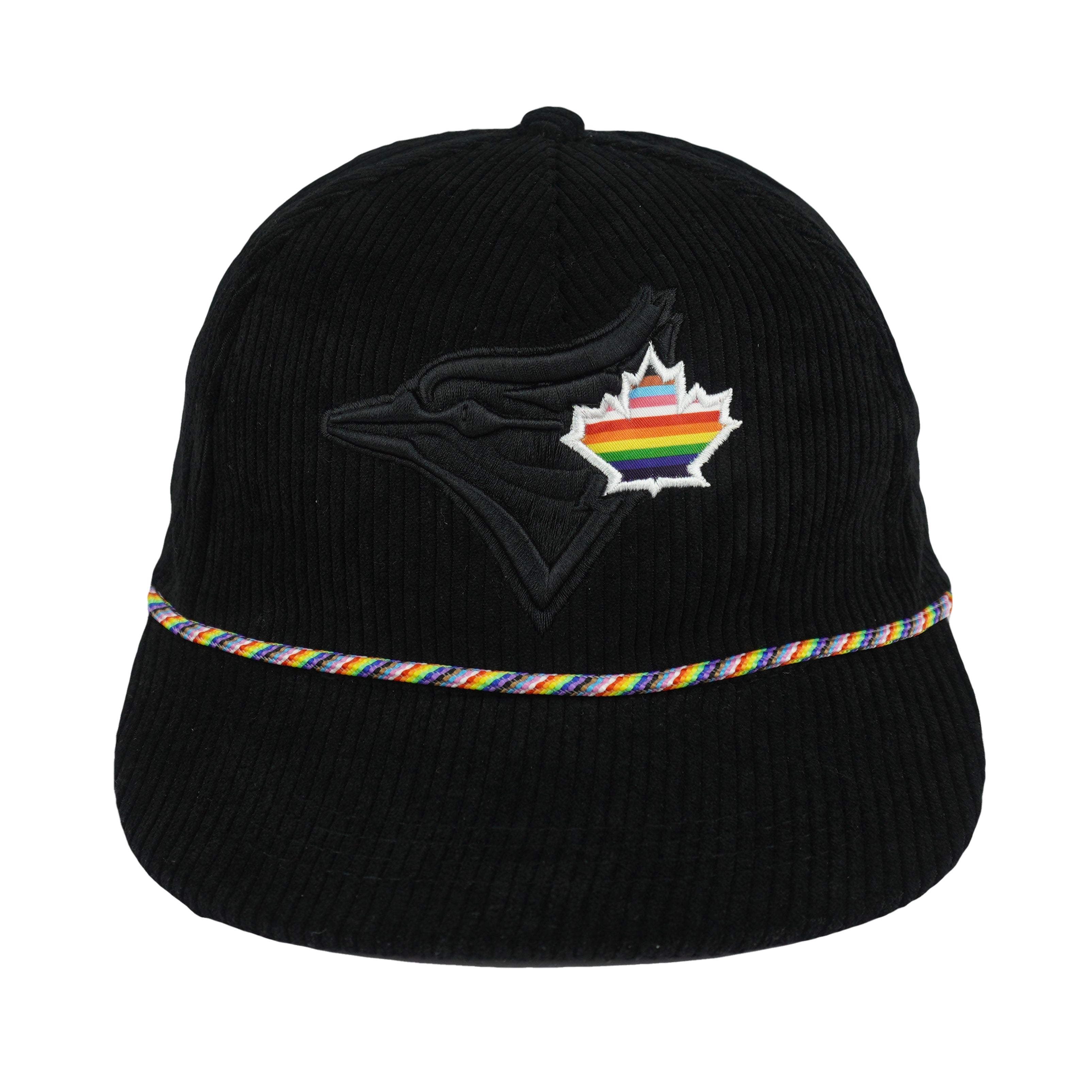 MLB - Toronto Blue Jays Big Logo Corduroy Strapback Hat 1990s OSFA Vintage Retro Baseball