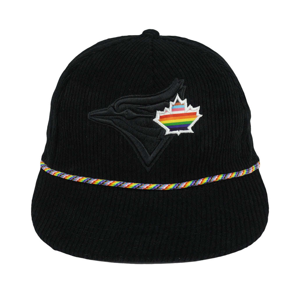 MLB - Toronto Blue Jays Big Logo Corduroy Strapback Hat 1990s OSFA Vintage Retro Baseball