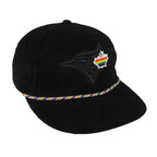 MLB - Toronto Blue Jays Big Logo Corduroy Strapback Hat 1990s OSFA Vintage Retro Baseball