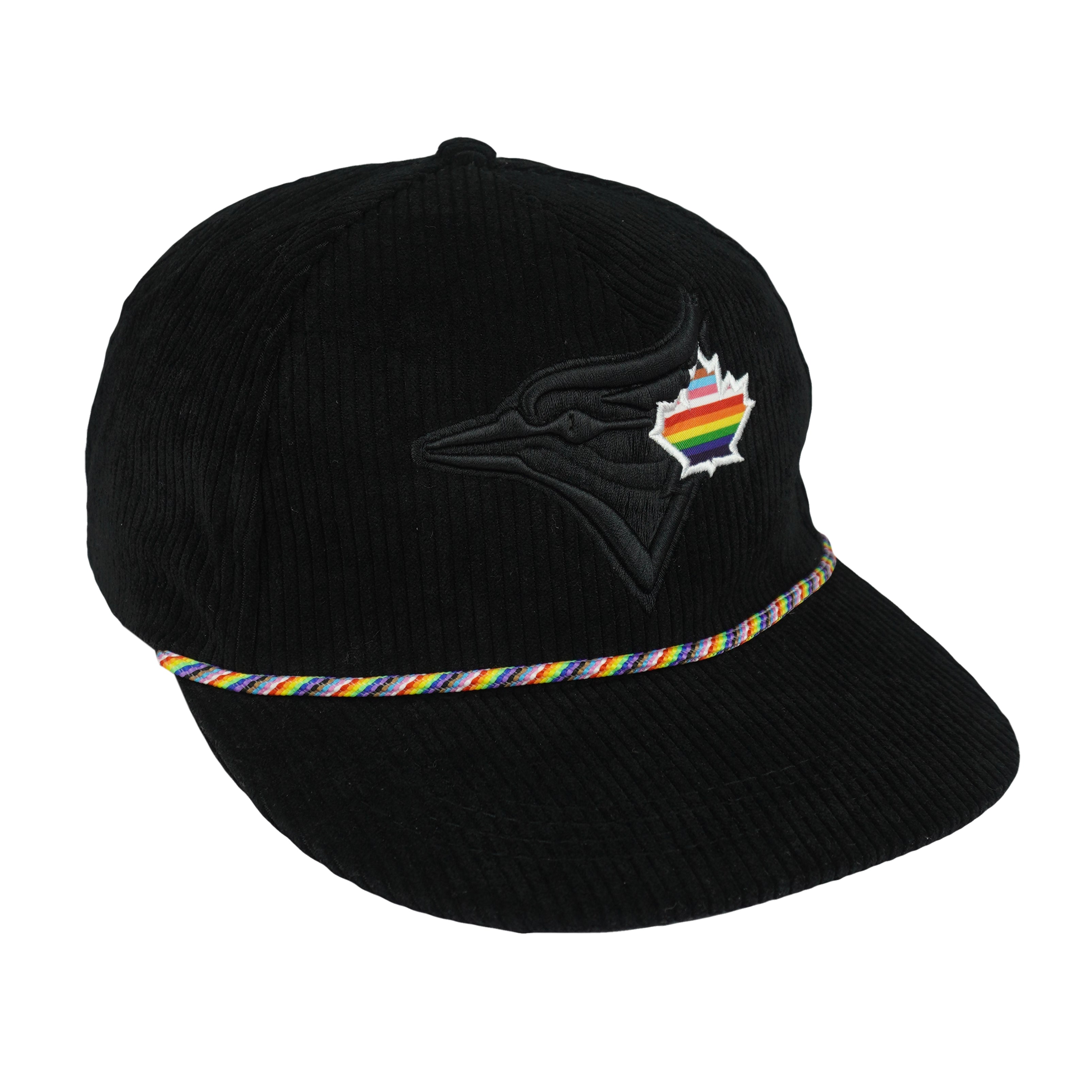 MLB - Toronto Blue Jays Big Logo Corduroy Strapback Hat 1990s OSFA Vintage Retro Baseball