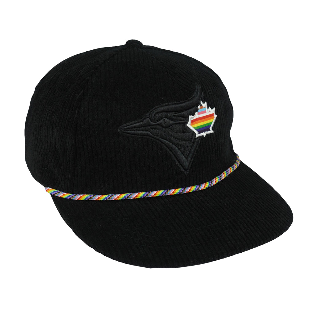 MLB - Toronto Blue Jays Big Logo Corduroy Strapback Hat 1990s OSFA Vintage Retro Baseball