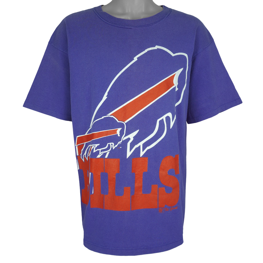 NFL (The Game) - Buffalo Bills Big Logo T-Shirt 1993 X-Large Vintage Retro Football