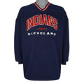 MLB (Lee) - Cleveland Indians V-Neck Sweatshirt 1990s Large Vintage Retro Baseball