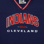 MLB (Lee) - Cleveland Indians V-Neck Sweatshirt 1990s Large Vintage Retro Baseball