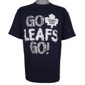 NHL (My Favourite Team) - Toronto Maple Leafs Go Leafs Go! T-Shirt 1990s Medium Vintage Retro Hockey