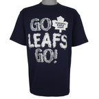 NHL (My Favourite Team) - Toronto Maple Leafs Go Leafs Go! T-Shirt 1990s Medium Vintage Retro Hockey