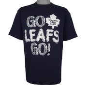NHL (My Favourite Team) - Toronto Maple Leafs Go Leafs Go! T-Shirt 1990s Medium Vintage Retro Hockey