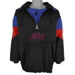 Starter (NHL) - New York Jets Hooded Puffer Jacket 1990s Large Vintage Retro Hockey