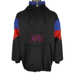 Starter (NHL) - New York Jets Hooded Puffer Jacket 1990s Large Vintage Retro Hockey