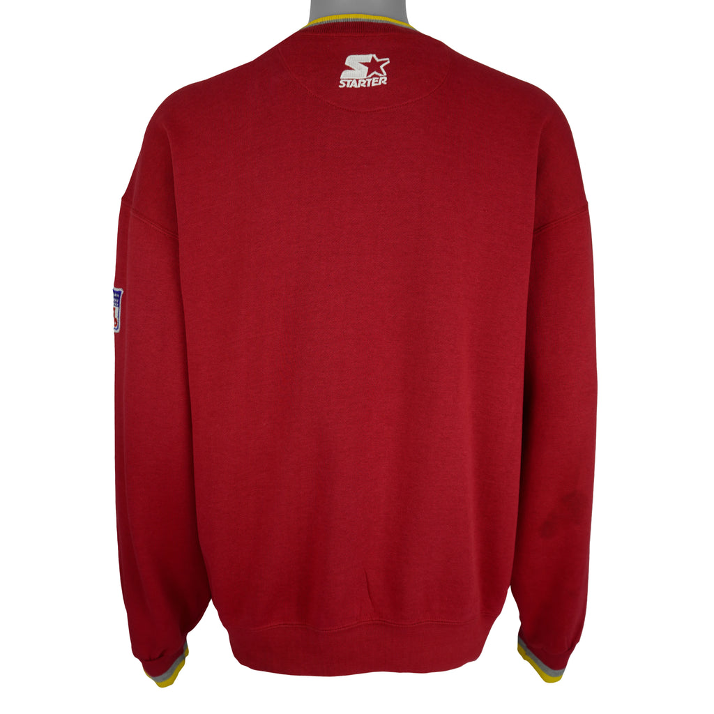 Starter (NFL) - Washington Redskins Embroidered Crew Neck Sweatshirt 1990s Large Vintage Retro Football