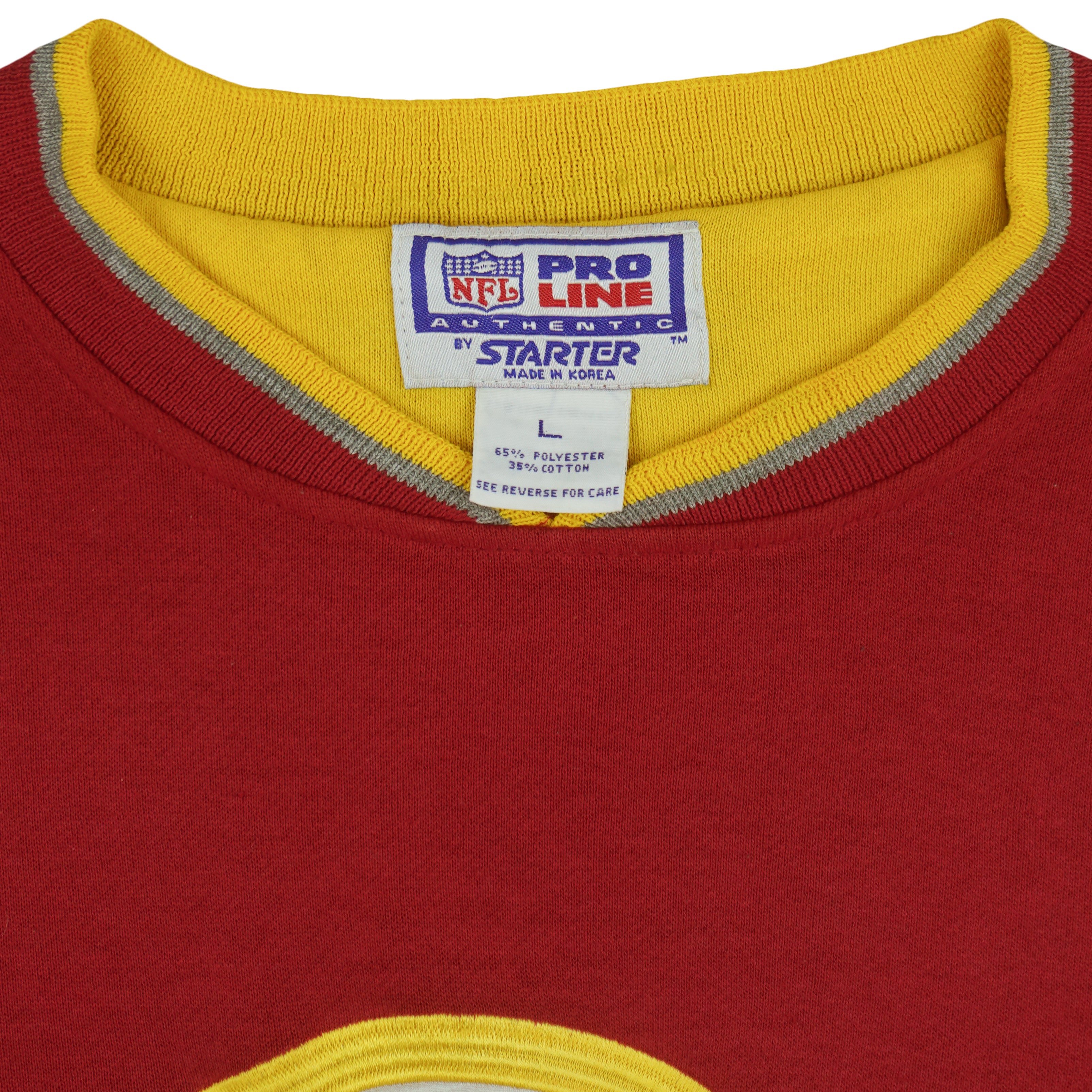 Starter (NFL) - Washington Redskins Embroidered Crew Neck Sweatshirt 1990s Large Vintage Retro Football