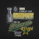 NHL (Waves) - Dallas Stars Stanley Cup Champions T-Shirt 1999 X-Large Vintage Retro Hockey