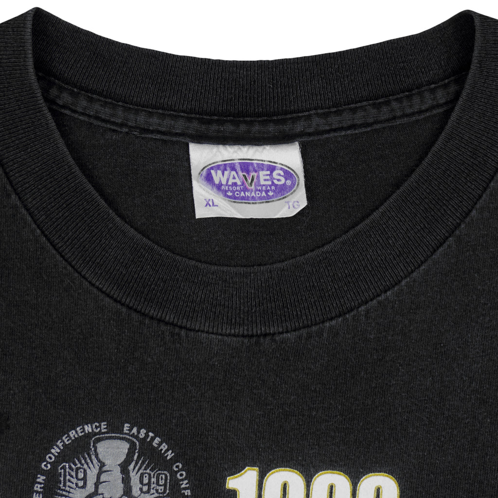 NHL (Waves) - Dallas Stars Stanley Cup Champions T-Shirt 1999 X-Large Vintage Retro Hockey