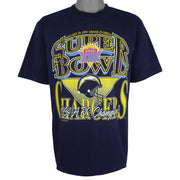 Vintage NFL (All Sport) - San Diego Chargers Super Bowl XXIX Single Stitch T-Shirt 1995 Large in blue
