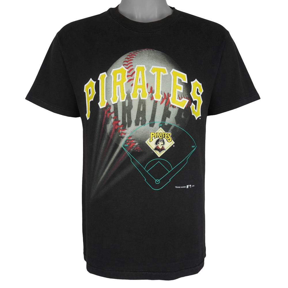 MLB (Hanes) - Pittsburgh Pirates Single Stitch T-Shirt 1995 Medium Vintage Retro Baseball