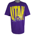 NBA (Hanes) - Utah Jazz Big Spell-Out T-Shirt 1990s XX-Large Vintage Retro Basketball