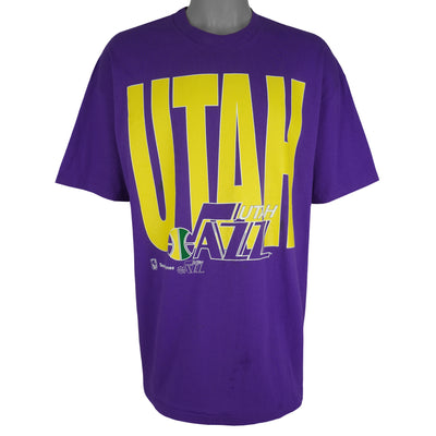 NBA (Hanes) - Utah Jazz Big Spell-Out T-Shirt 1990s XX-Large
