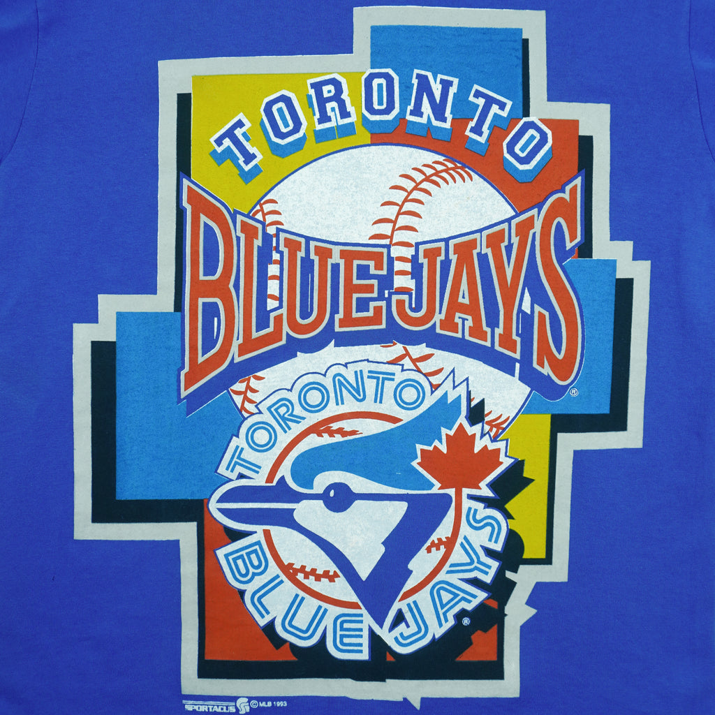 MLB (Sportacus) - Toronto Blue Jays Single Stitch T-Shirt 1993 Medium Vintage Retro Baseball