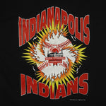 MLB (Fruit Of The Loom) - Indianapolis Indians T-Shirt 1995 Large Vintage Retro Baseball