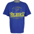 NHL (CSA) - St. Louis Blues Big Spell-Out T-Shirt 1990s Large Vintage Retro Hockey