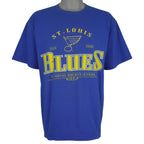 NHL (CSA) - St. Louis Blues Big Spell-Out T-Shirt 1990s Large Vintage Retro Hockey