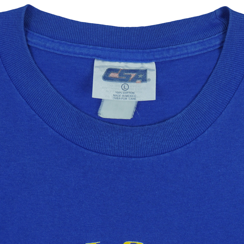 NHL (CSA) - St. Louis Blues Big Spell-Out T-Shirt 1990s Large Vintage Retro Hockey
