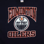 NHL (CGW) - Edmonton Oilers Big Spell-Out T-Shirt 1990s X-Large Vintage Retro Hockey