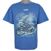 NFL - Detroit Lions Helmet T-Shirt 1990s X-Large Vintage Retro Football