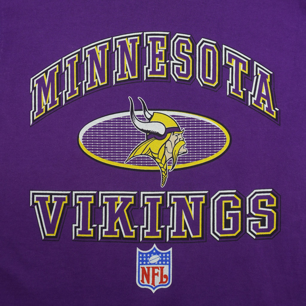 NFL (Logo Athletic) - Minnesota Vikings T-Shirt 1990s Large Vintage Retro Football