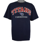 NFL (CSA) - Blue Tennessee Titans Football T-Shirt 2000 Large Vintage Retro Football