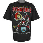 NHL (My Favourite Team) - Ottawa Senators Single Stitch T-Shirt 1990s Large